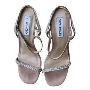 Steve Madden Snappy diamanté embellished lucite heels
